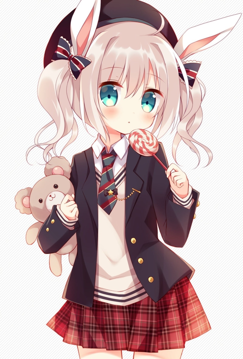 anime girls, human body part, business person, men, body part, sweet, teenager, sweet food, business, aqua eyes, smiling, 1080P, gray hair, anime, lifestyles