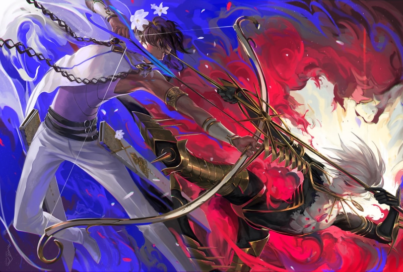 Lancer of Red (Fate/Apocrypha), Karna (Fate/Apocrypha), Arjuna (Fate Series), Bow, Archer (Fate/Grand Order), Fate Series, Karna (Fate/Grand Order), 1080P