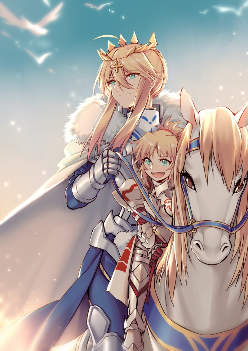 Fate/Apocrypha, Fate/Stay Night, fantasy girl, Fate Series, Fate/Grand Order, anime girls, anime, 2K, Artoria Pendragon (Lancer), Artoria Pendragon, Mordred (Fate/Apocrypha)