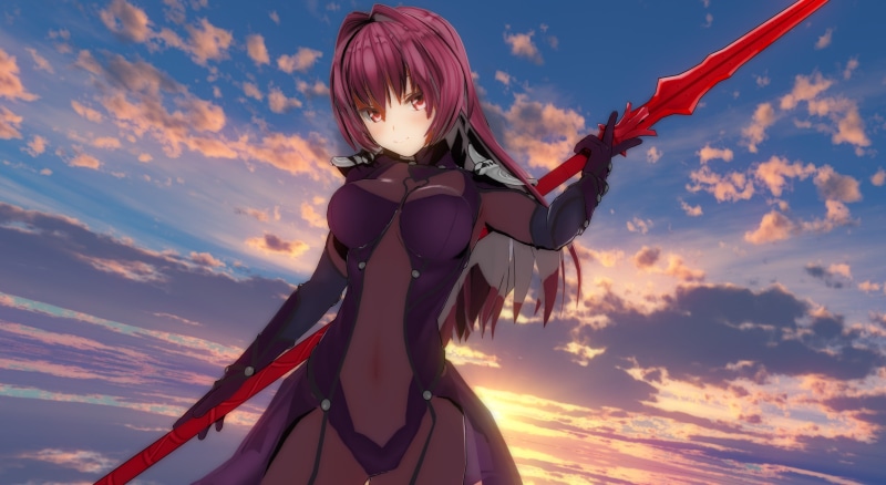 sunlight, scarf, sky, child, 2K, outdoors, Grand Order, innocence, hair, hairstyle, women, standing, costume, lifestyles, 4K, leisure activity, three quarter length