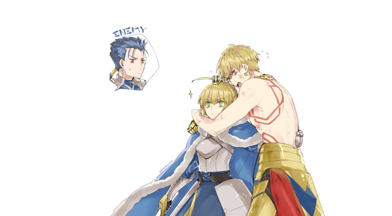 Fate/Grand Order, Artoria Pendragon, Lancer (Fate/Grand Order), Fate Series, Cu Chulainn, Gilgamesh (Fate Series), 1080P, Saber (Fate Series)