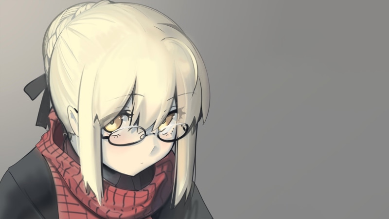 Artoria Pendragon, Boa, Fate Series, anime, anime girls, Mysterious Heroine X (Fate/Grand Order), meganekko, glasses, blonde, 1080P, looking at viewer
