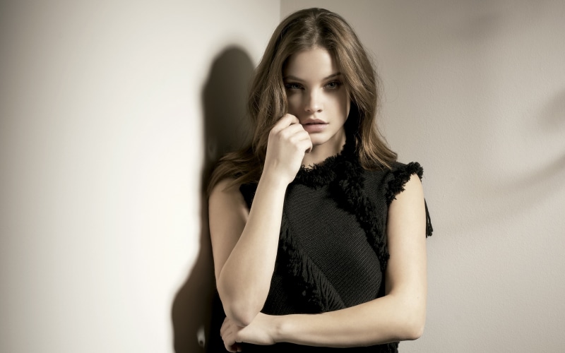 spotlights, model, looking at viewer, Hungarian, Barbara Palvin, women, brunette, 4K