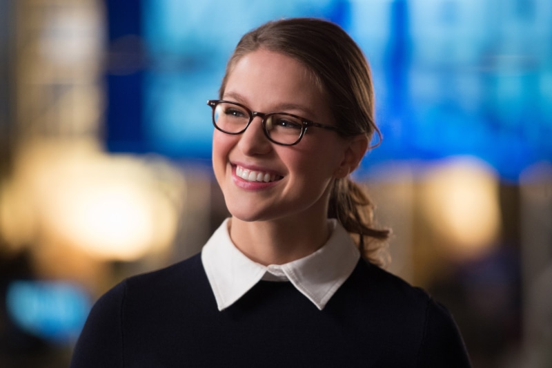 happiness, white, Melissa Marie Benoist, teenager, Actress, teeth, focus on foreground, eyeglasses, child, smiling, black, top, portrait, indoors, s, Smile