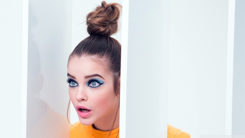 human body part, copy space, one person, indoors, hair bun, blue eyes, portrait, beautiful woman, hairstyle, 1080P, hair, women, young adult, human face