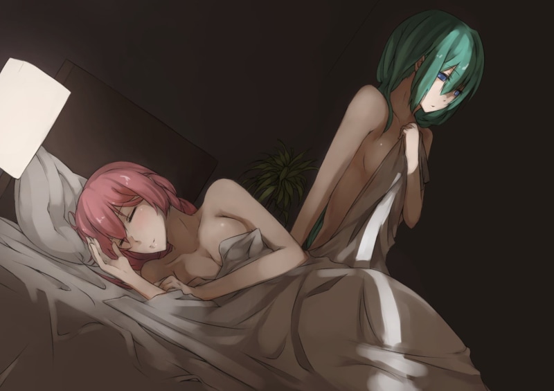 green hair, Hatsune Miku, anime girls, Megurine Luka, lesbians, anime, Vocaloid, 720P