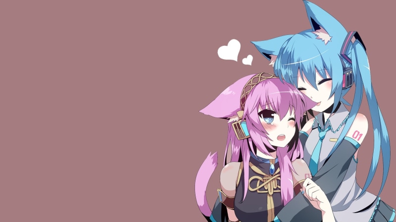 1080P, human representation, digital, costume, people, indoors, obscured face, purple, representation, Megurine Luka, disguise, colored background, miku