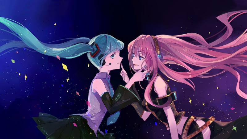 anime girls, Hatsune Miku, anime, Vocaloid, Megurine Luka, 1080P