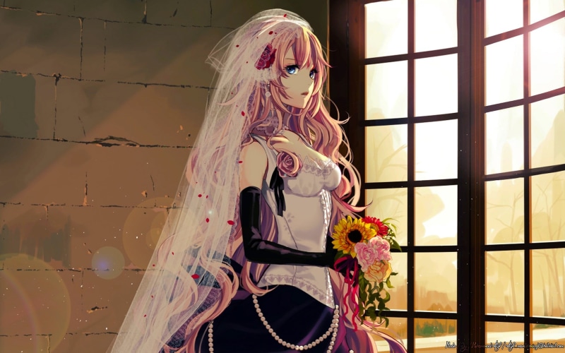 digital, wall - building feature, window, haired, flowering plant, three quarter length, 1080P, day, front view, Vocaloid, lifestyles, human representation