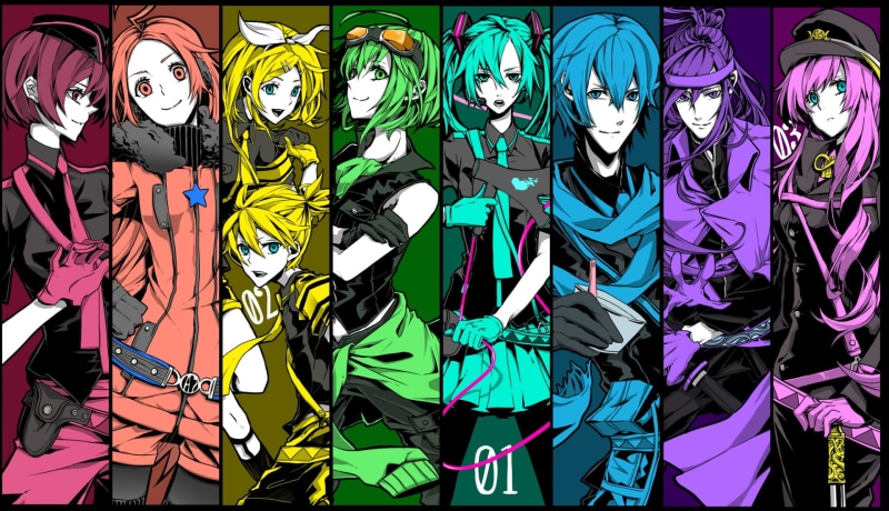 pattern, SF-A2 miki, sale, Kaito (Vocaloid), Vocaloid, clothing, creativity, Rin Kagamine, day, for sale, Gakupo Kamui, representation, multi colored, full frame