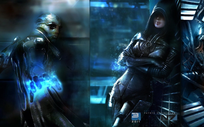 Babe, art, game, hd, Supernatural, alien, games, video, 1080P, Dress, halo