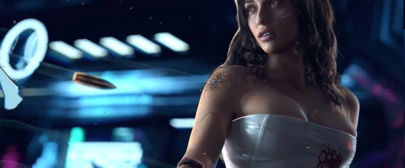 sexy, cyborg, game, cyberpunk, robot, babe, sci fi, 2K