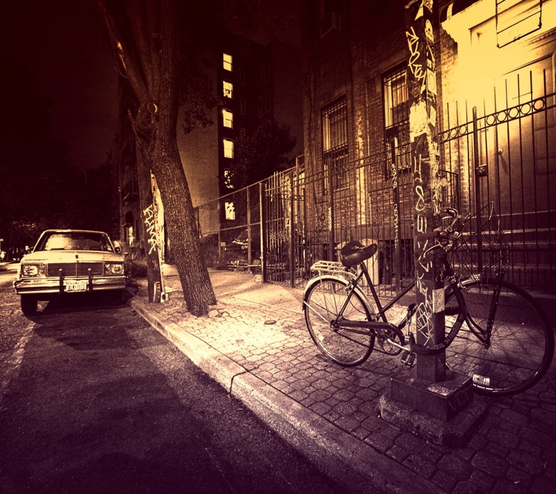 car, built structure, land vehicle, bicycle, transportation, city life, motor vehicle, black, architecture, 1080P, road, outdoors, no people, mode of transportation