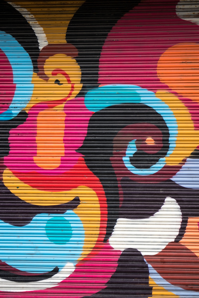 shutter, painting, representation, graffiti, street art, metal texture, spray paint, craft, wall - building feature, 5K, painted image, close-up, photo