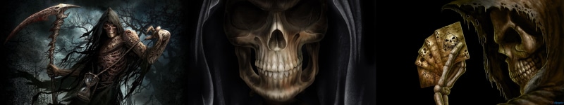 screen, mort, 5K, spooky, dark, death, skull, horreur, noir, crane, multiple, sombre, terrifiant, skeleton, monitor, scarry, squelette, tripplw, horror