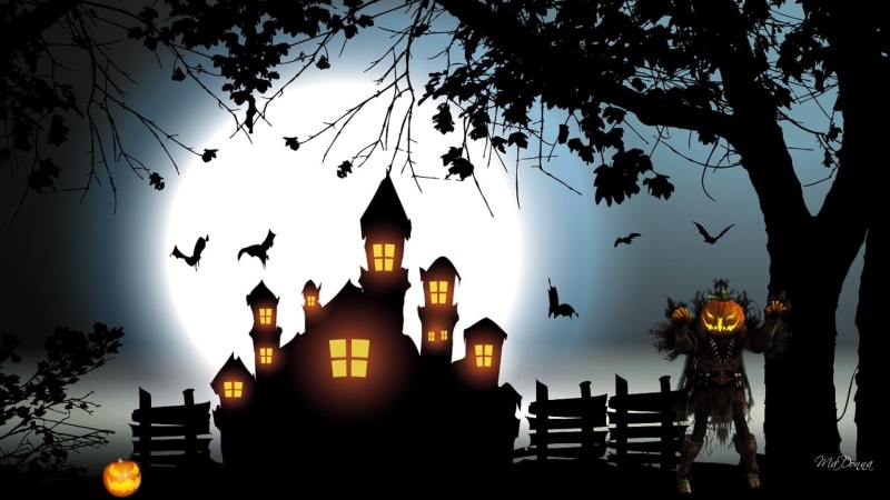 terrifying, 1080P, pumpkin, puzzling, ghastly, halloween, monster, haunting, jack o lantern, uncanny, house, spectral, horrifying