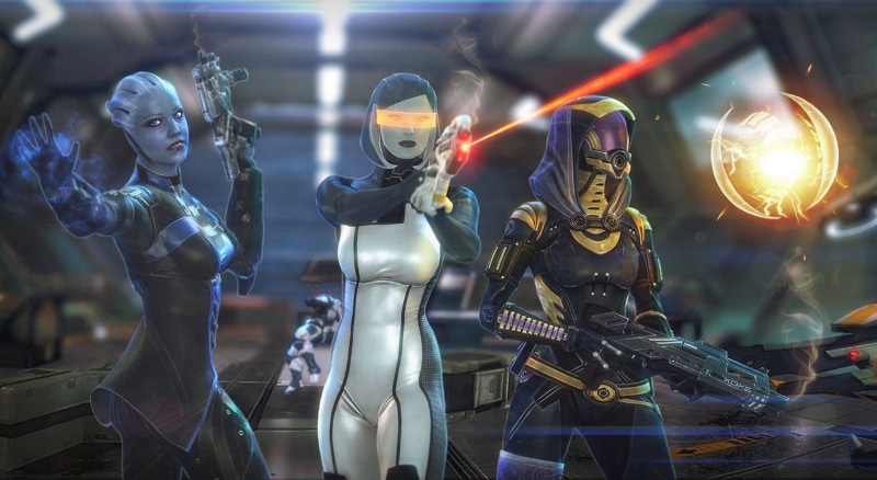 human representation, fan art, warrior, andromeda, toy, editorial, war, male likeness, asari, retail display, characters, plastic, no people, power, retail