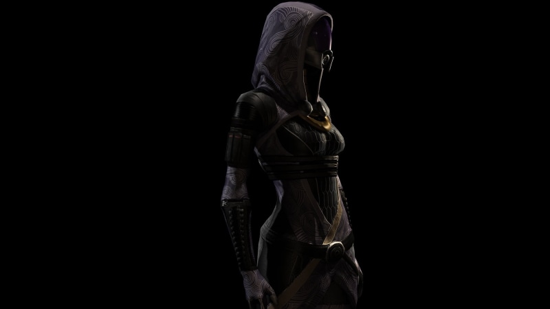 black, wearing, representation, 1080P, digital, TaliZora You Nima, cut out, sculpture, tali, dark, mass effect, indoors, creativity, no people, male likeness