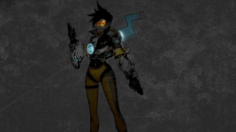 one person, security, standing, men, clothing, holding, occupation, protection, tracer, 1080P, water, Tracer (Overwatch), Overwatch, sea, unrecognizable person