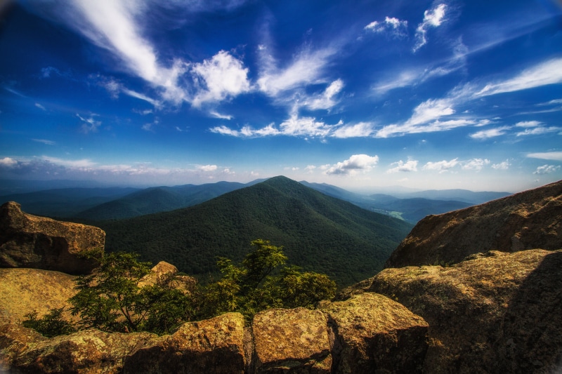 Peaks of Otter, Roadtrip, 5K, landscape, mountain Peak, view, outdoors, clear, blue, VA, scenics, Virginia, mountain, hiking, Top, nature, sky, cloud - Sky