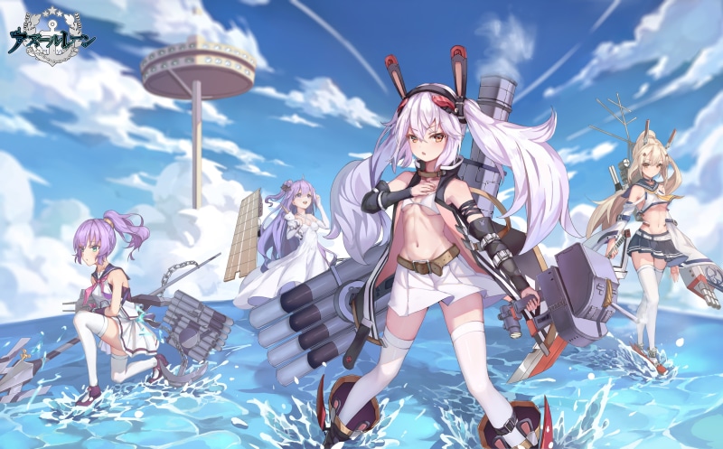 Javelin (Azur Lane), Ayanami (Azur Lane), Laffey (Azur Lane), underboob, 4K, anime girls, Unicorn (Azur Lane), Azur Lane