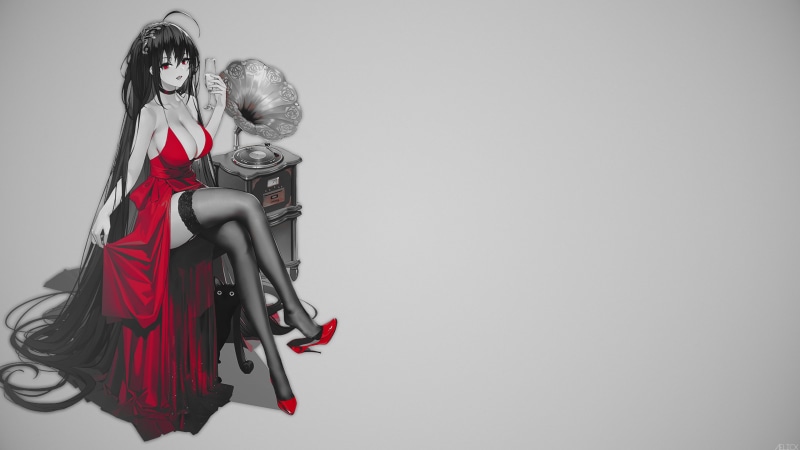 minimalism, 4K, Azur Lane, anime, games art, Japan, Taihou (Azur Lane)