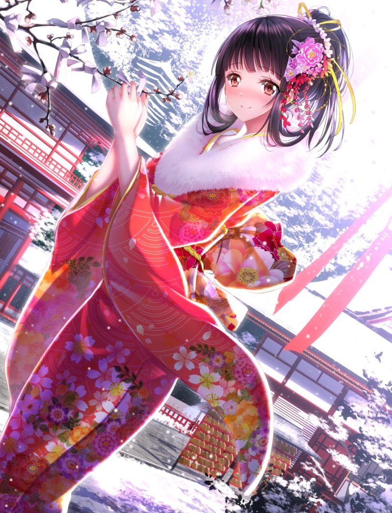 young adult, belief, representation, swordsouls anime anime girls artwork kimono hair ornament amagi brilliant park kobori amagi brilliant park winter snow