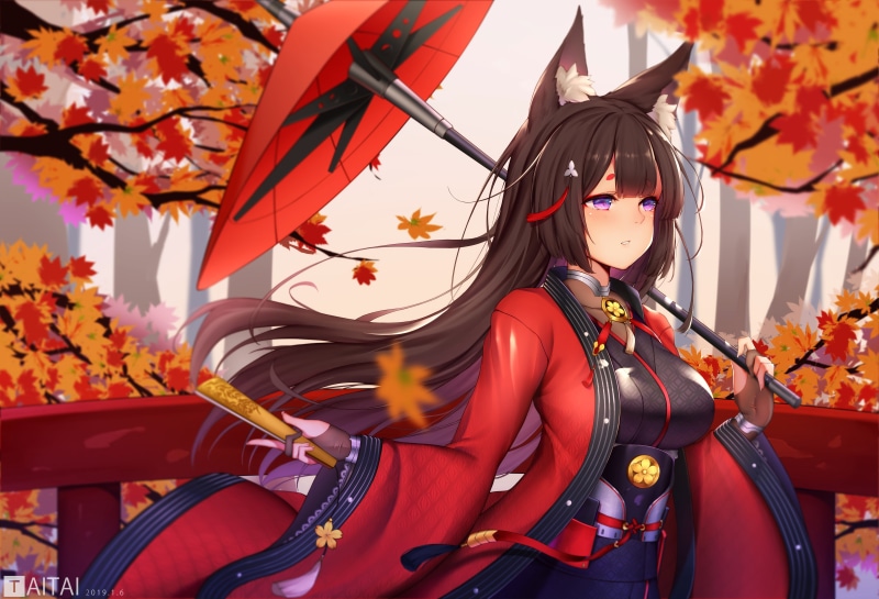 8K, Amagi (Azur Lane), Azur Lane, anime girls, anime