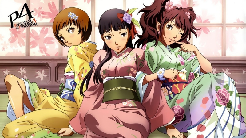 sister, Persona 4, girls, anime, Satonaka Chie, human representation, innocence, Persona series, Kujikawa Rise, looking at camera, Amagi Yukiko, real people