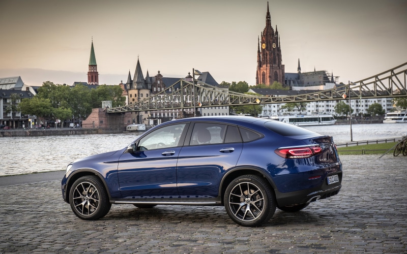 Mercedes - Benz, crossover, 4K, SUV, Mercedes-Benz GLC 300 4MATIC Coupe, 2019, brilliant blue metallic