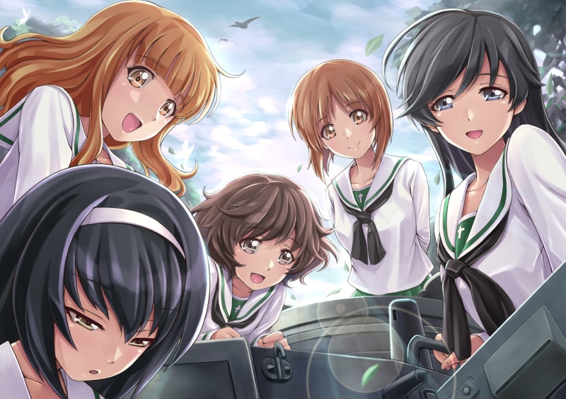Saori Takebe, Yukari Akiyama, Girls und Panzer, Miho Nishizumi, Hana Isuzu, Anime, Mako Reizei, 1080P