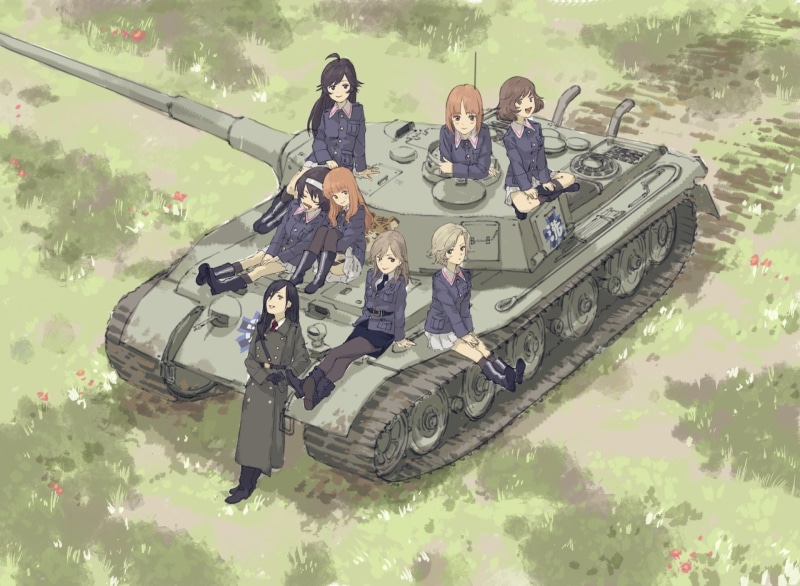 Girls und Panzer, Mako Reizei, Tank, Field, 1080P, Miho Nishizumi, Hana Isuzu, Anime, Saori Takebe, Yukari Akiyama
