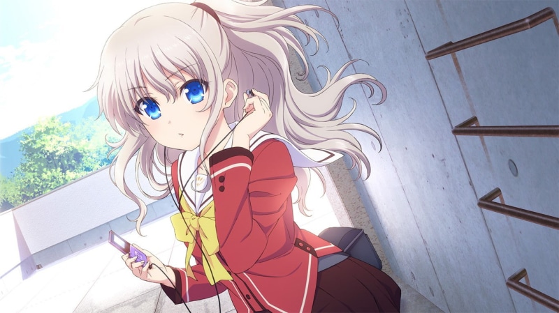 character, nao, female, school uniform, school, anime, anime girls, girls, tomonori nao, 1366x768, 720P, tomonori, uniform, charlotte