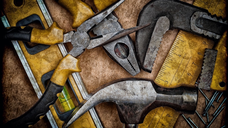 work tool, rusty, large group of objects, herramientas, backgrounds, equipment, old, varias, hammer, no people, indoors, group of objects, tool, 1080P