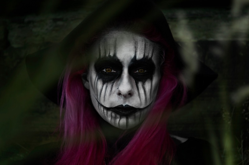 face paint, celebration, Dia de los Muertos, evil, horror, 1080P, young women, women, make-up, lifestyles, portrait, spooky, costume, makeup, hood - clothing