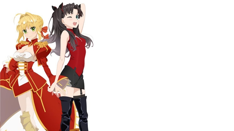 Fate Series, Fate/Extra, Rin Tohsaka, Nero Claudius, 1080P