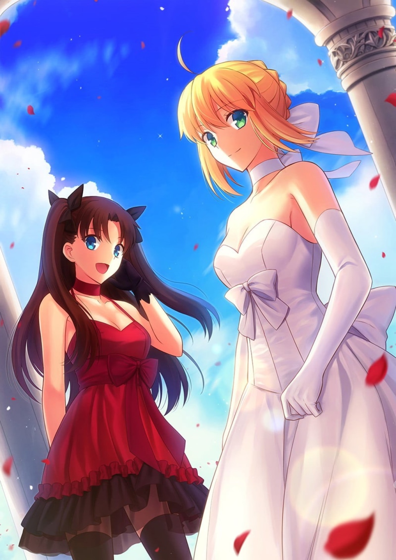 Saber, women, Fate/Stay Night: Unlimited Blade Works, emotion, representation, adult, anime girls, beautiful woman, nature, event, Fate Series, digital composite