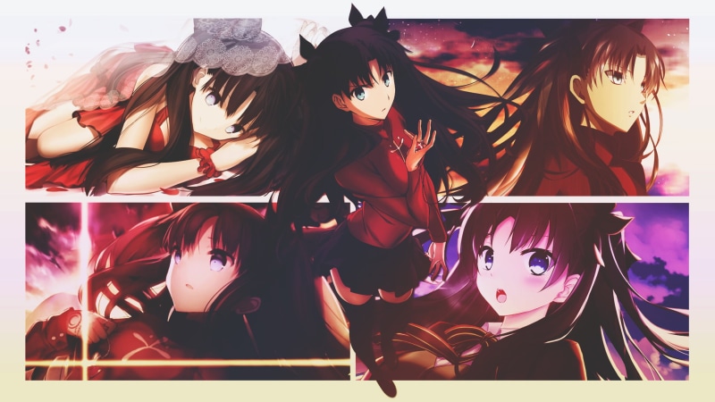 Fate/Stay Night, anime girls, Fate Series, 1080P, Tohsaka Rin, Fate/Stay Night: Unlimited Blade Works