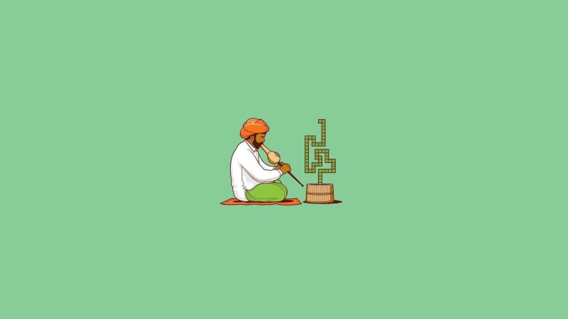 males, music, occupation, musical instrument, cut out, men, snake, studio shot, art, copy space, glasses, profile view, vector, colored background, indoors