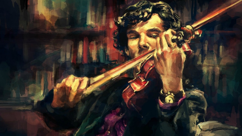 musical instrument, pretty, trombone, people, performance, violin, wind instrument, one, entertainer, bowed stringed instrument, attractive, 1080P, portrait