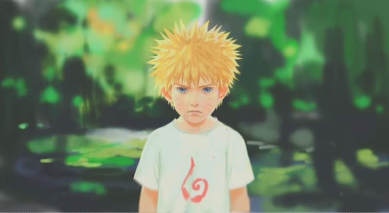 boys, men, naruto, Anime, males, blue eyes, front view, cute, uzumaki naruto, focus on foreground, lifestyles, 1080P, semi realistic, portrait, day, innocence