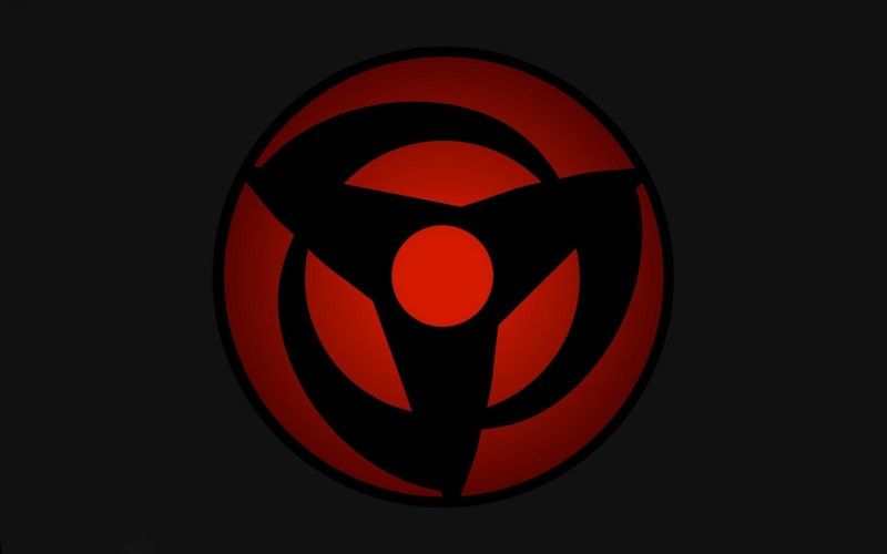 communication, close-up, geometric shape, circle, illustration, no people, sharingan, glowing, uchiha, black background, warning sign, lighting equipment