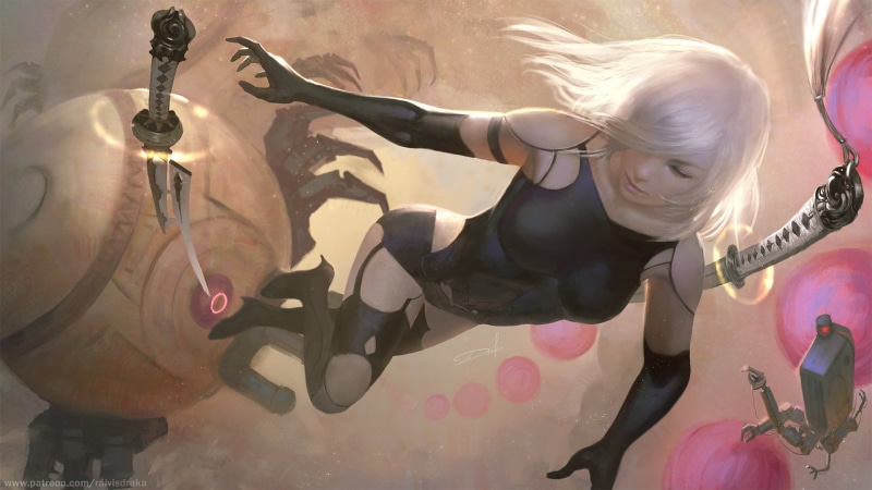 Video Game, 1080P, Woman Warrior, NieR: Automata, YoRHa No.2 Type B
