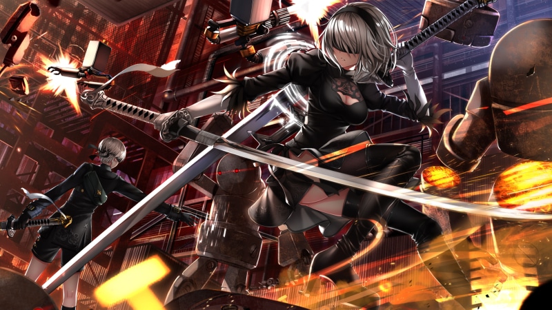 Video Game, YoRHa No.2 Type B, NieR: Automata, 4K, YoRHa No.9 Type S