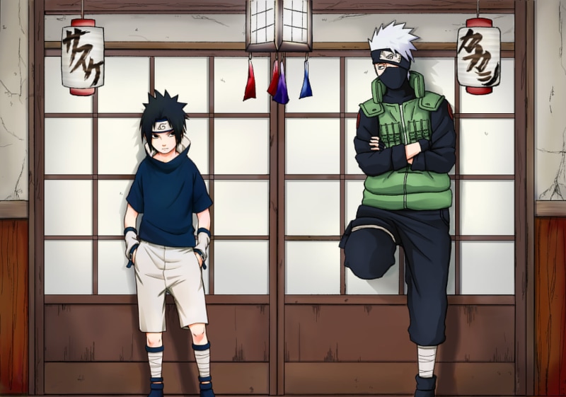 standing, costume, lifestyles, shinobi, real people, mask - disguise, representation, full length, 1080P, portrait, looking at camera, Kakashi Hatake