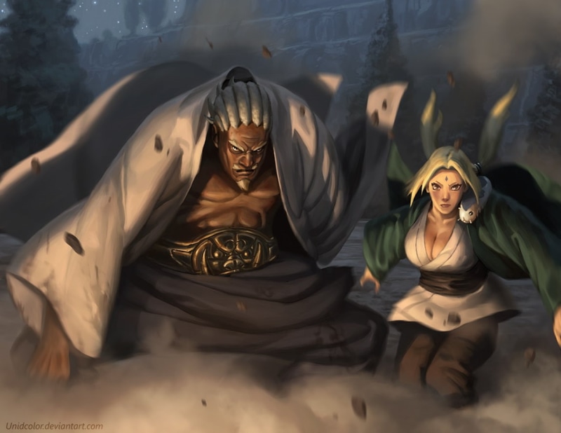 naruto, art, hd, shippuden, tsunade, Naruto: Shippuden, anime, 480P, raikage, katsuyu, x, fourth