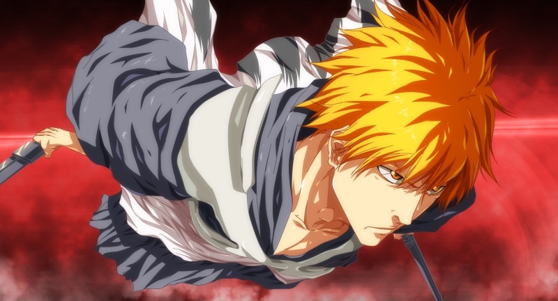 japanese, orange hair, two sword, japanese clothes, Bleach, anime, shihakusho, Gotei 13, battlefield, reiat to see, boy, asian, new power, fight, game