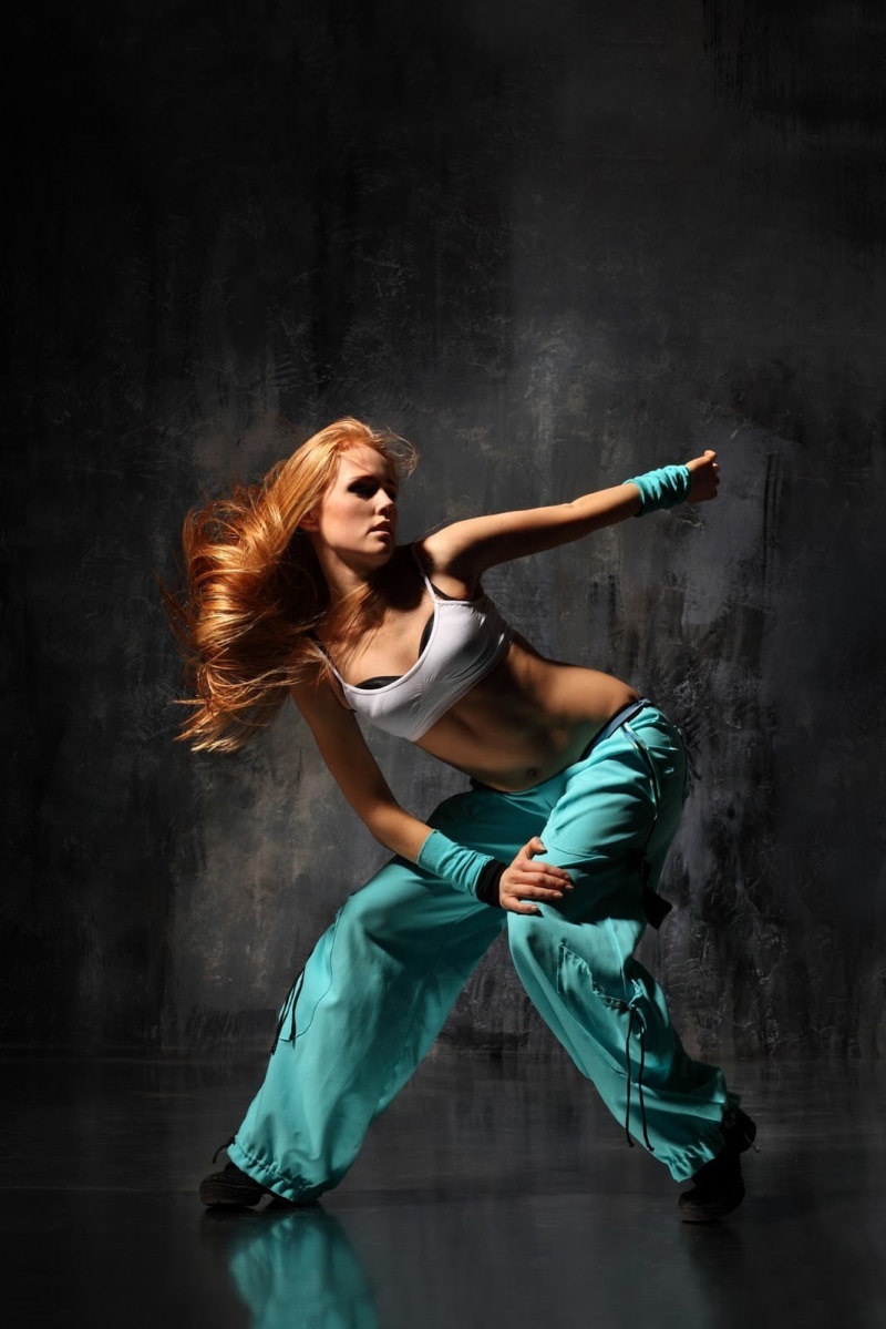 dancer, beauty, beautiful people, indoors, adult, black background, stage, dyed red hair, hair, young adult, hairstyle, studio shot, young women, full length