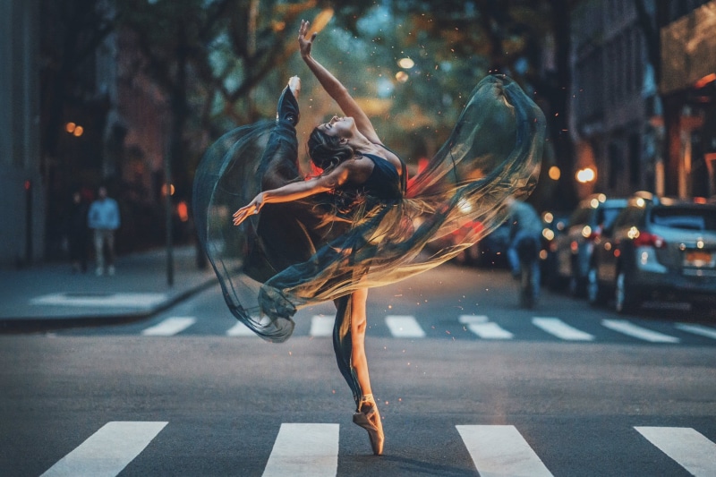 ballerina, 1080P, street, dancer, ballet