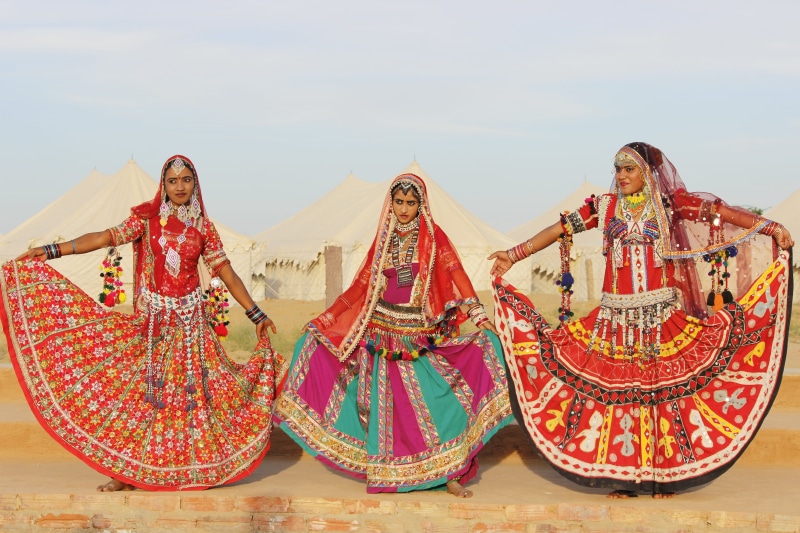 dancing, smiling, people, folklore, dancer, ethnic, full length, sky, folk dance, dancers, real people, nature, traditional, peoples, kalbeliya, woman